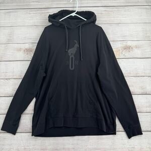 Linksoul Goat Hill Park Logo Hoodie Sweatshirt Mens XXL Black Stretch